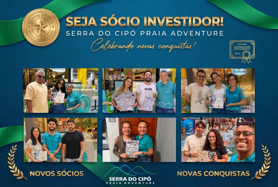 Montagem com novos sócios fundadores celebrando a conquista